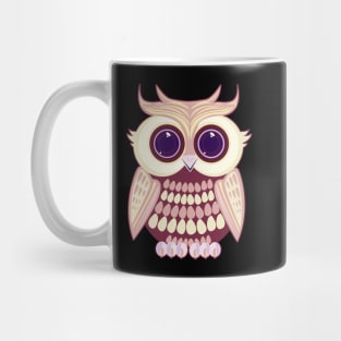 Pink Yellow Owl Mug